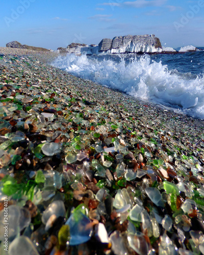 Unique Glass Beach In Vladivostok Russia Stock Photo And