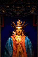 golden Buddha in the Dazhao Lamasery, Hohhot city, Inner Mongolia autonomous region, China