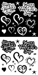 Happy Valentine' Day, set of design elements