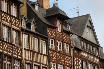 half-timbered Houses in Rennes, France