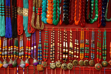 Colorful traditional necklaces