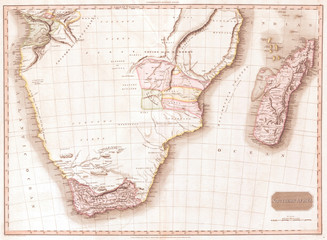 1809, Pinkerton Map of Southern Africa, John Pinkerton, 1758 – 1826, Scottish antiquarian, cartographer, UK