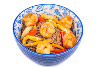 Korean noodles with shrimps