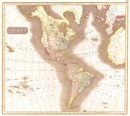 1814, Thomson Map of North and South America, John Thomson, 1777 - 1840, was a Scottish cartographer from Edinburgh, UK