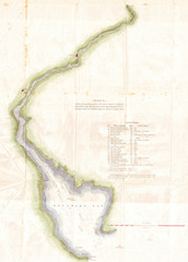 1848, U.S. Coast Survey Map of the Delaware Bay
