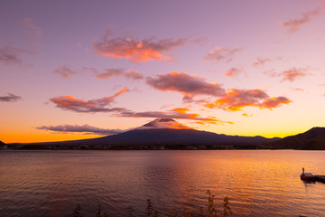 Fototapeta na wymiar Fuji mountain at kawaguchiko lake, Japan