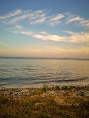 Fototapeta premium sky water sea scenics beauty in Nature horizon over Tranquility cloud tranquil scene beach no people Land sunset 