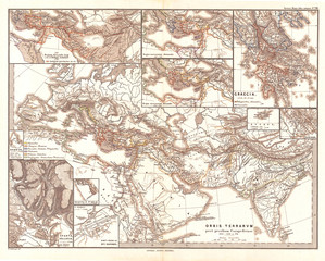 1865, Spruner Map of the World After the Battle of Corupedi