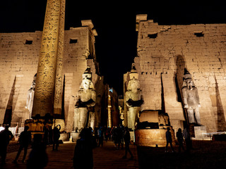 Night at the Temple of Luxor, Thebes, Egypt