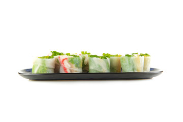 Korean rolls on a white background