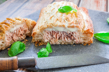 Fresh salmon pastry
