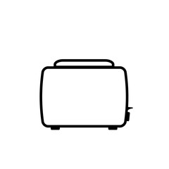 Toaster with bread icon. Clipart image isolated on white background