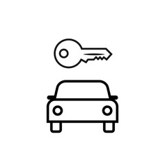 Car rental sign. Clipart image isolated on white background