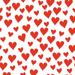 Vector red love hearts. Perfect for fabric, wallpaper, stationery and scrapbooking projects and other crafts and digital work.
