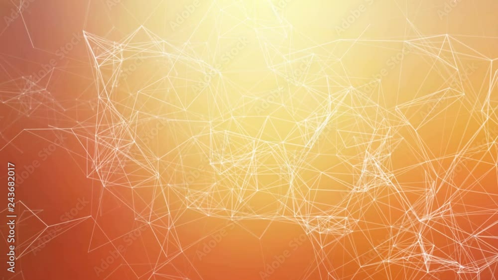 Poster white digital computer data and network connection triangle lines and spheres in futuristic technolo