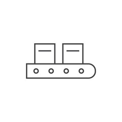 conveyor belt outline icon vector design illustration
