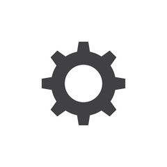 gear colored flat icon vector design illustration