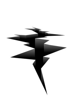 Ground crack icon. Clipart image isolated on white background
