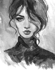 schöne Frau. Modeillustration. Aquarellmalerei © Anna Ismagilova