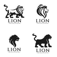 Lion logo design template. Vector illustration