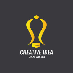 Creative ideas logo design template. Vector illustration