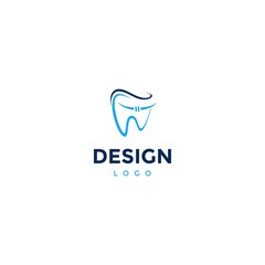 Vector logo design, dental icon, initials w