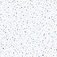 Terrazzo flooring vector seamless pattern in light colors - 243691407