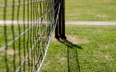 Volleyball net with bicycle © Mathieu