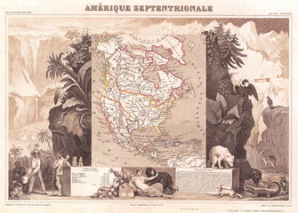 1852, Levasseur Map of North America, w- Republic of Texas