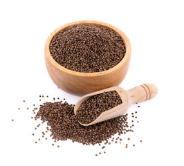 Perilla herb seed on white background