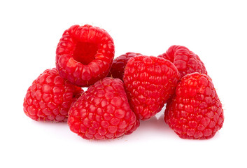 Fresh raspberry isolated on white background