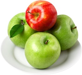 Apples on a plate