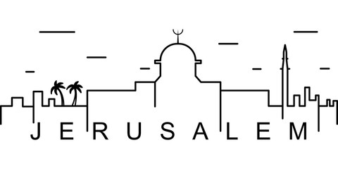 Jerusalem outline icon. Can be used for web, logo, mobile app, UI, UX