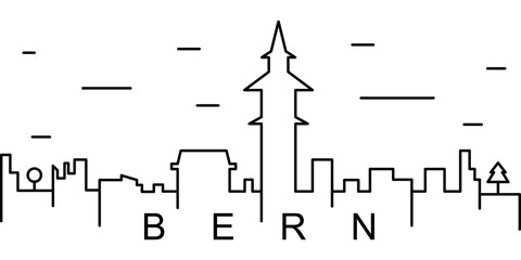 Bern outline icon. Can be used for web, logo, mobile app, UI, UX