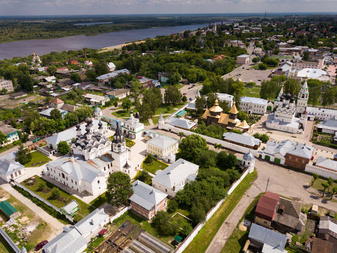 Panoramic aerial view of Trinity and Annunciation Monasteries