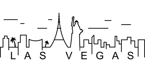 Las Vegas outline icon. Can be used for web, logo, mobile app, UI, UX © FIDAN