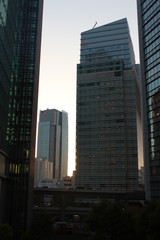 Fototapeta na wymiar night landscape of skyscrapers in Tokyo
