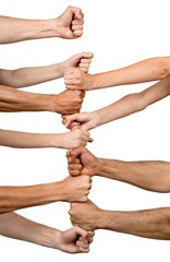 People Putting their Fists Together