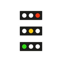 Traffic light interface icons