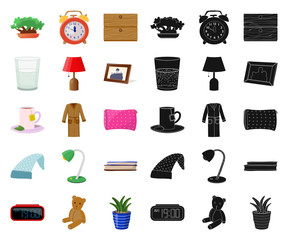 Isolated object of dreams and night logo. Set of dreams and bedroom vector icon for stock.