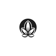 Leaf Marijuana Silhouette Abstract Naturally Logo