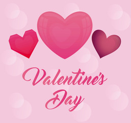 valentines day card with hearts