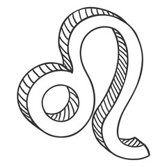 Fototapeta premium Vector Sketch Zodiac Sign - Leo