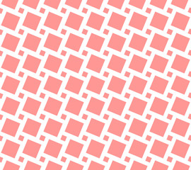 Abstract geometric pattern. A seamless vector background. White and pink ornament. Graphic modern pattern. Simple lattice graphic design
