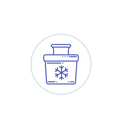 Portable cooler line icon