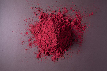 handful of pink powder