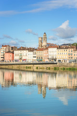 Fototapeta na wymiar Cityscape of Macon, France