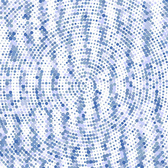 The blue dots in a circle on white background.