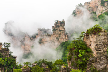 Mountain landscape of Zhangjiajie national park, China