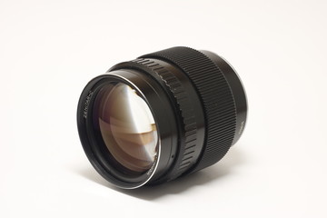 Melitopol, Ukraine - 13th January 2019: Russian manual lens Zenitar 50mm F 1.2 Oldscool metal and...